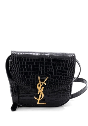 Saint Laurent Pre-Owned Kaia Shoulder Bag Crocodile Embossed Leather Small crossbody bag - Black