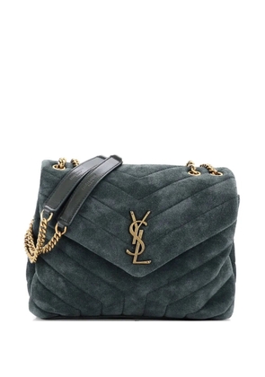 Saint Laurent Pre-Owned Loulou Matelasse Chevron Suede Small shoulder bag - Green