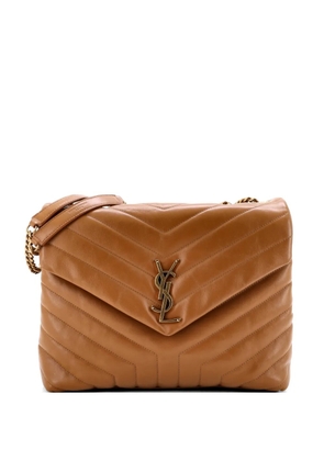 Saint Laurent Pre-Owned Loulou Matelasse Chevron Leather Medium shoulder bag - Brown
