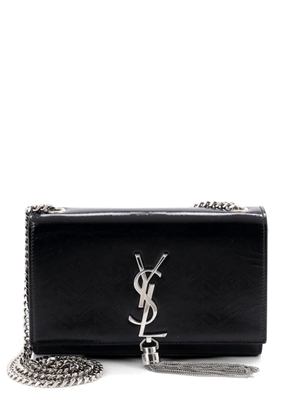 Saint Laurent Pre-Owned Classic Monogram Tassel Patent Medium crossbody bag - Black