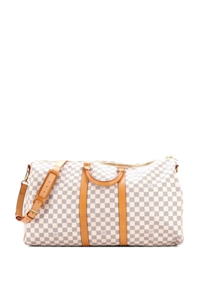 Louis Vuitton Pre-Owned Keepall Bandouliere Bag Damier 55 travel bag - White