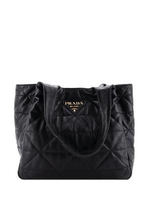 Prada Pre-Owned Flou Dynamique Open Quilted Nappa Leather Large tote bag - Black