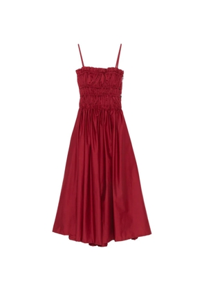 Liviana Conti shirred ruffled midi dress