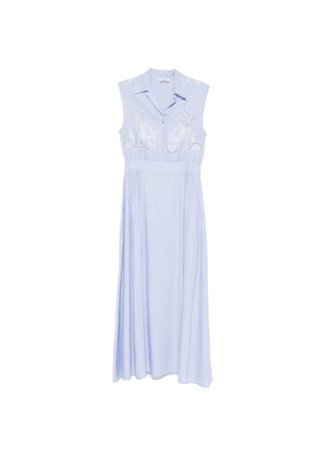 SANDRO embroidered maxi dress - Blue