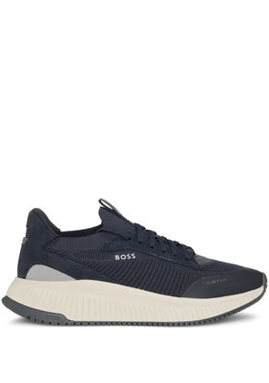 BOSS mesh-panelling sneakers - Blue