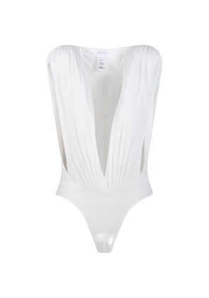 Amazuìn Nikita gathered cut-out bodysuit - White
