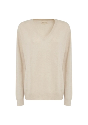 Loulou V-neck cashmere sweater - Neutrals