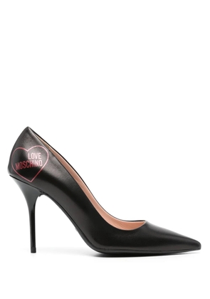 Love Moschino 100mm leather pumps - Black