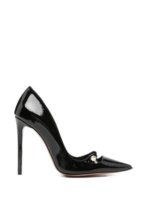 HARDOT patent-leather pointed-toe pumps - Black