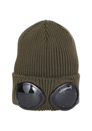 C.P. Company Goggle rib-knit beanie - Green