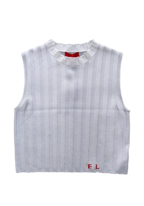 Eckhaus Latta ribbed-knit top - White