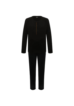 Zegna buttoned henley pajamas - Blue