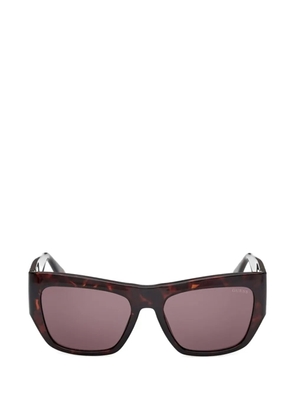 GUESS USA tortoiseshell-effect logo-plaque sunglasses - Brown