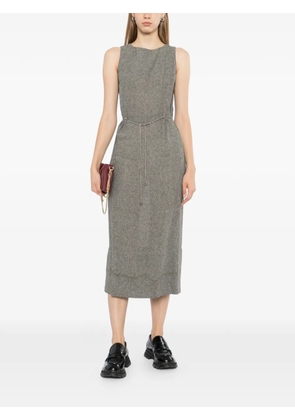 CHANEL Pre-Owned CC chain-belt midi dress - Grey
