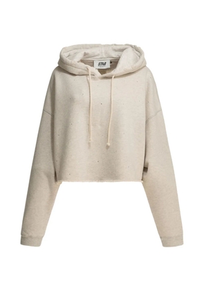 Golden Goose crystal-embellished distressed hoodie - Neutrals