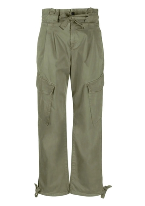 PINKO straight-leg stretch-cotton cargo trousers - Green