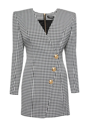Balmain Pre-Owned houndstooth mini dress - Black