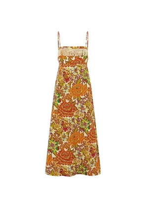 ALEMAIS Lana floral-print dress - Orange