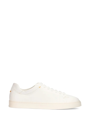 Doucal's lace-up leather sneakers - White