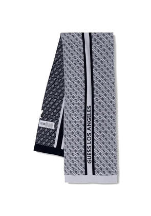 GUESS USA logo-pattern scarf - White