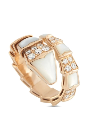 Bvlgari Pre-Owned Serpenti Viper diamond and mother of pearl ring - Pink