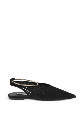 Jil Sander ring-embellished ballet flats - Black