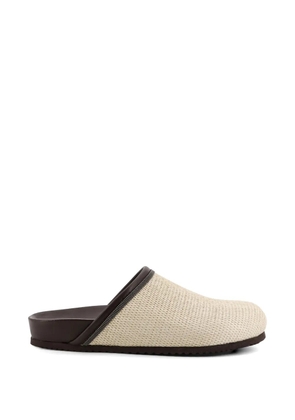 Brunello Cucinelli raffia woven mules - Neutrals