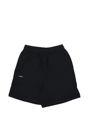 Pangaia logo-print elasticated shorts - Black