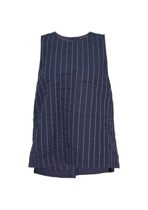 Lee Mathews Frances pinstripe-pattern tank top - Blue