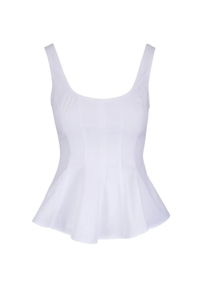 Veronica Beard Charlie peplum sleeveless blouse - White