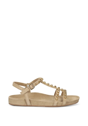 Kennel & Schmenger crystal-embellished leather sandals - Neutrals