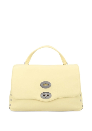 Zanellato stud-embellished grained leather shoulder bag - Yellow