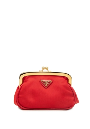 Prada Pre-Owned 2000-2012 Tessuto Kiss Lock Frame coin pouch - Gold