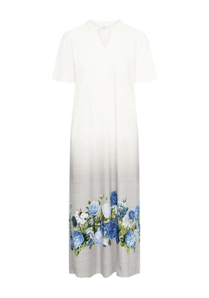 Rochas v-neck floral nightdress - White