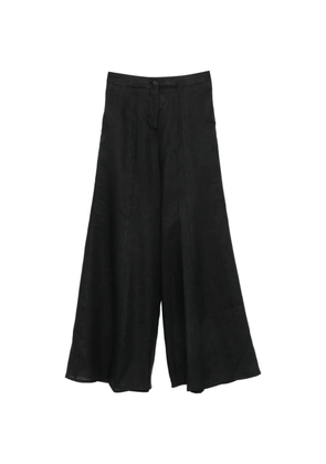 Semicouture button-fastening palazzo pants - Black