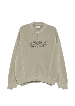 Martine Rose logo-print zip-up sweatshirt - Green