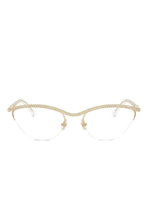 Swarovski Eyewear crystal-embellished cat-eye glasses - Gold