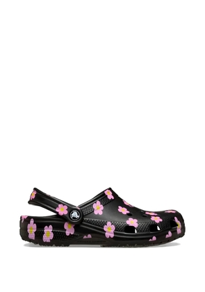 Crocs floral-print slip ons - Black