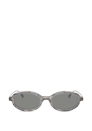 Emporio Armani marbled geometric-frame sunglasses - Grey