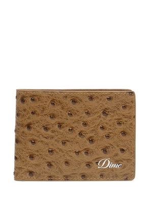 dime logo-print bifold wallet - Brown