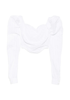 Vivienne Westwood Sunday puff-sleeve corset top - White