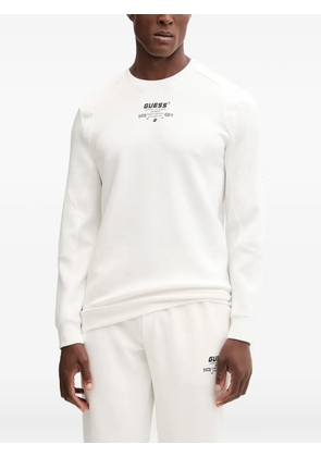 GUESS USA long-sleeve crew-neck sweatshirt - White