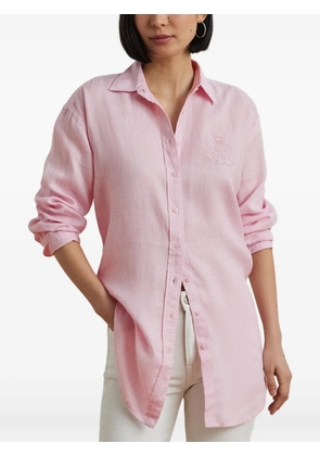 Lauren Ralph Lauren embroidered-logo long-sleeve shirt - Pink