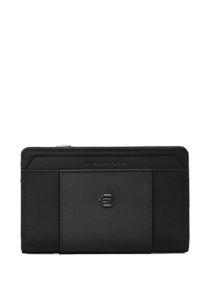PIQUADRO logo-plaque bifold wallet - Black
