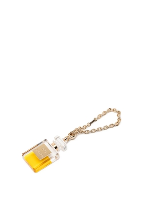 CHANEL Pre-Owned 2004 Resin No 5 Perfume Bottle Bag Charm key chain - Gold