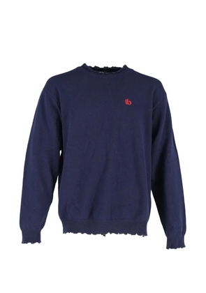 Balenciaga Pre-Owned logo-embroidered sweater - Blue