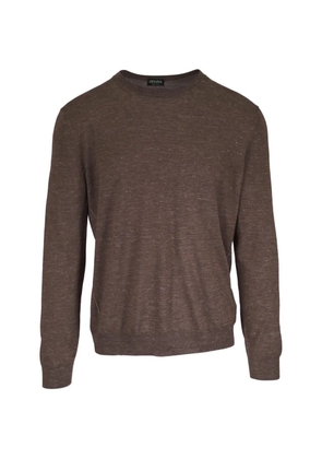 Zegna crew-neck cashmere sweater - Brown