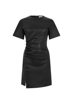 Rabanne button-embellished gathered dress - Black
