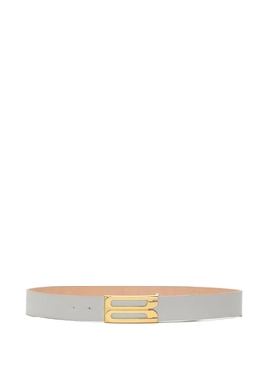Victoria Beckham jumbo Dorian leather belt - Grey