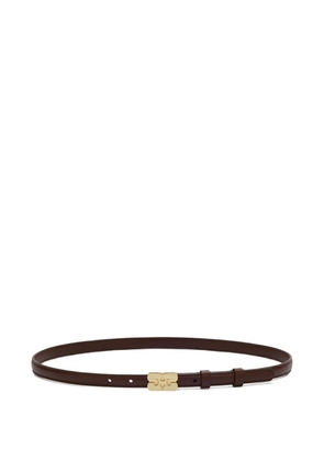 GANNI Kat logo-plaque belt - Brown